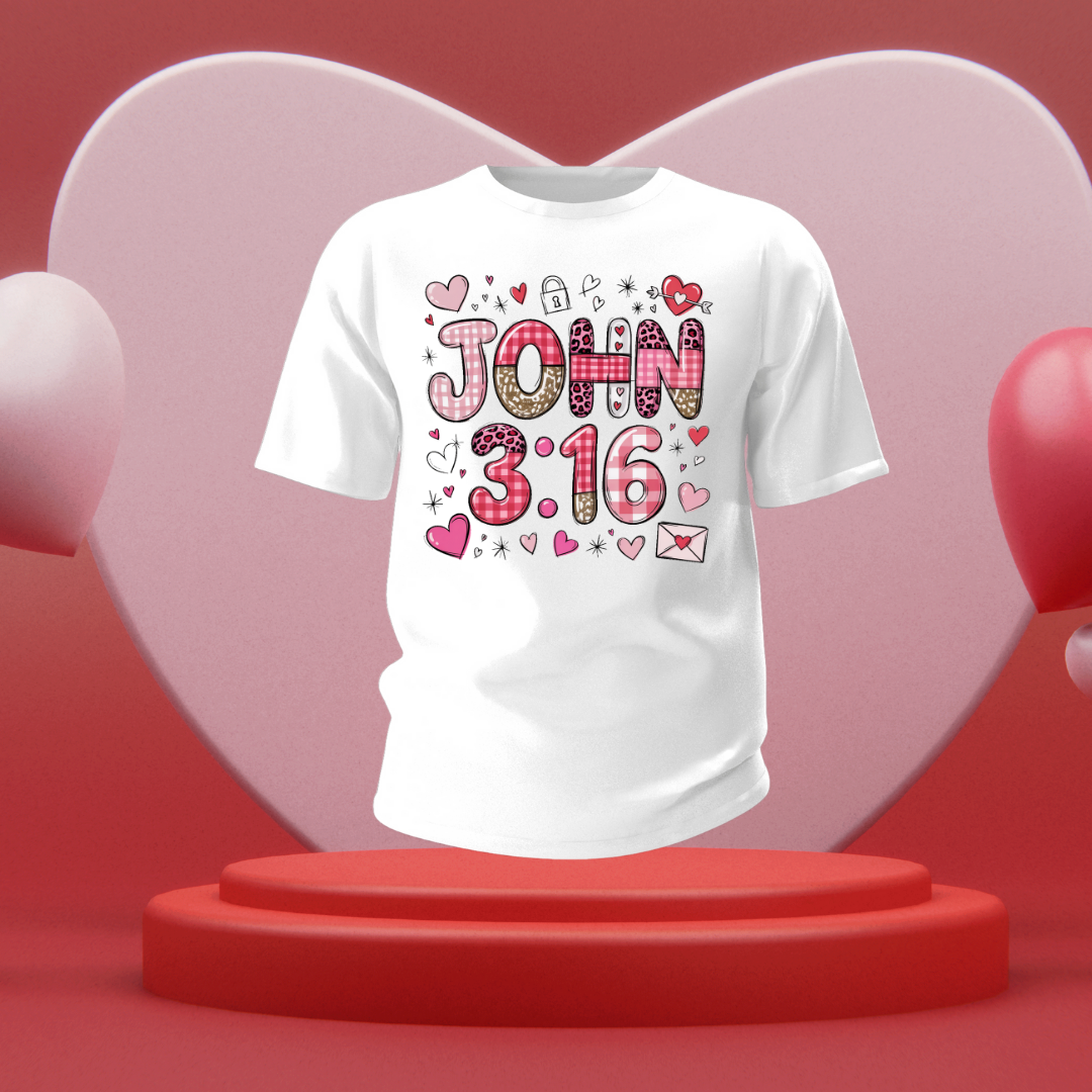 Love So Great - John 3:16 Tee UV DTF/DTF TRANSFER