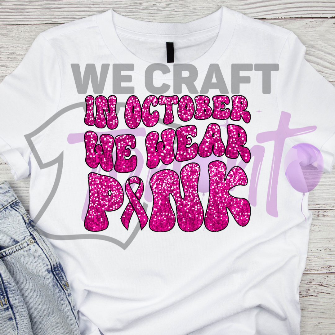 In October we wear pin DFT TRANSFER (IRON ON TRANSFER SHEET ONLY)