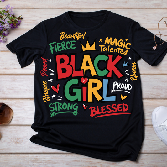 Beautiful Fierce Magic Talented Black Girl Strong Blessed UV DTF/DTF TRANSFER