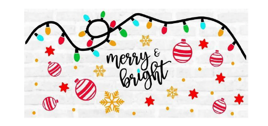 Merry & bright uv dtf transfer