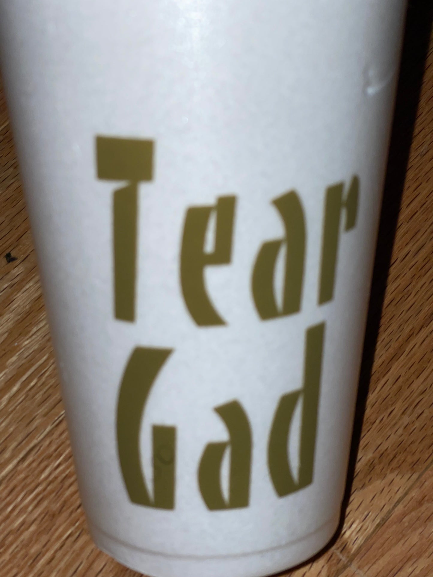 Personalize styrofoam cups 