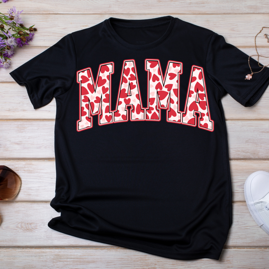 Mama hearts DTF transfer (IRON ON TRANSFER SHEET ONLY)