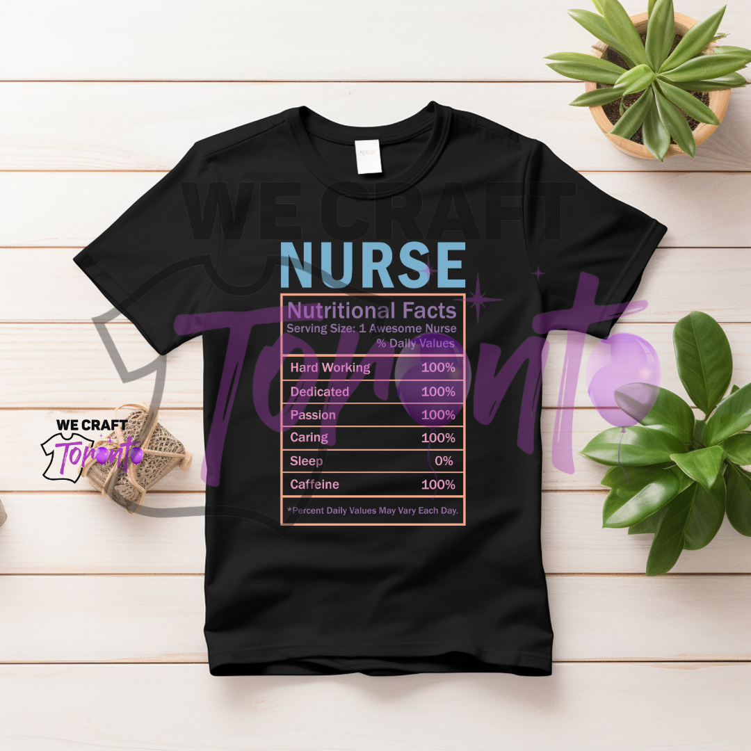 Nurse facts DTF transfer (IRON ON TRANSFER SHEET ONLY)