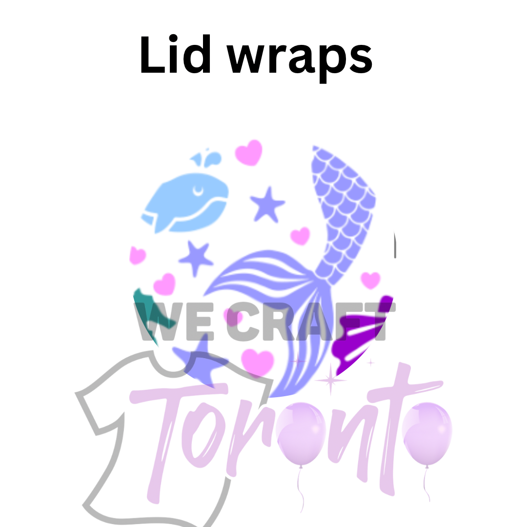 Mermaid tail UV DTF Lid decal