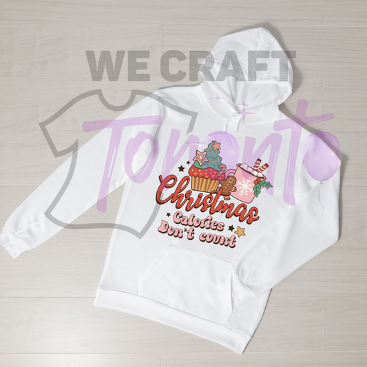 Christmas calories dont count DTF transfer (IRON ON TRANSFER SHEET ONLY)