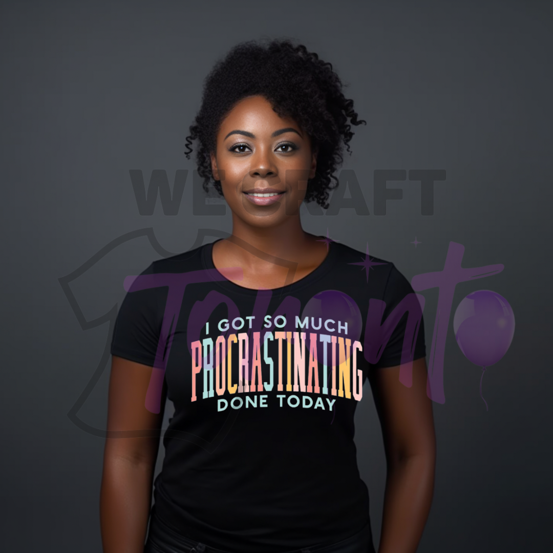 Procrastinating DTF transfer (IRON ON TRANSFER SHEET ONLY)