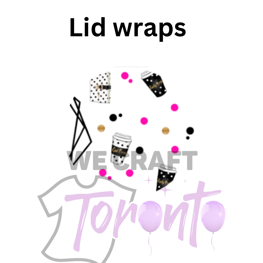 Coffee UV DTF Lid decal