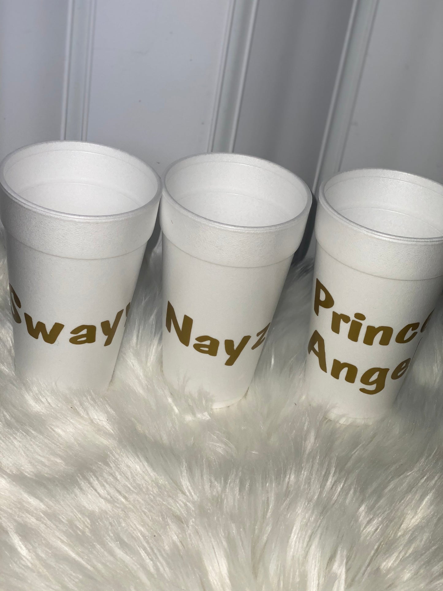 Personalize styrofoam cups 