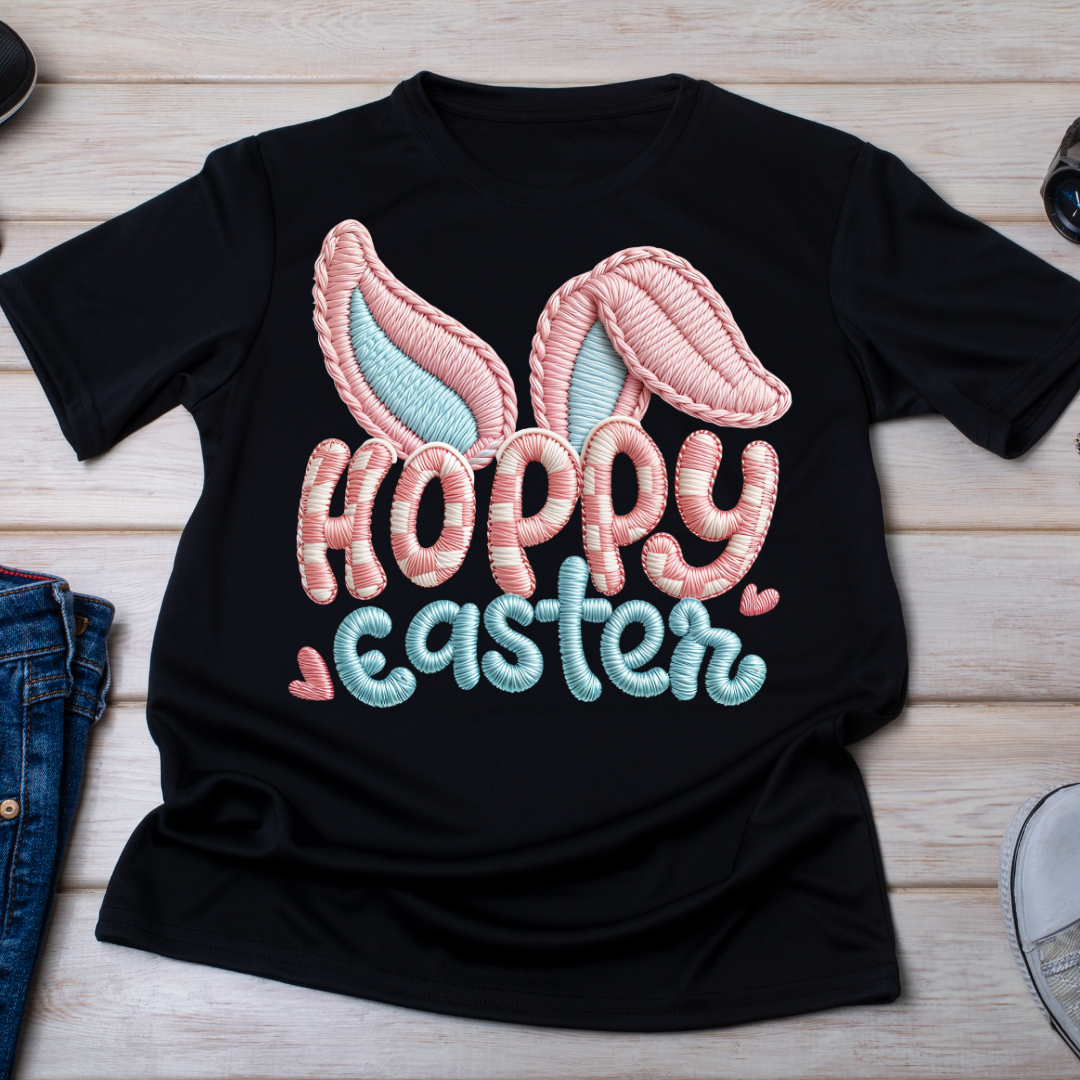 Hoppy Easter pink & blue  UV DTF/DTF TRANSFER