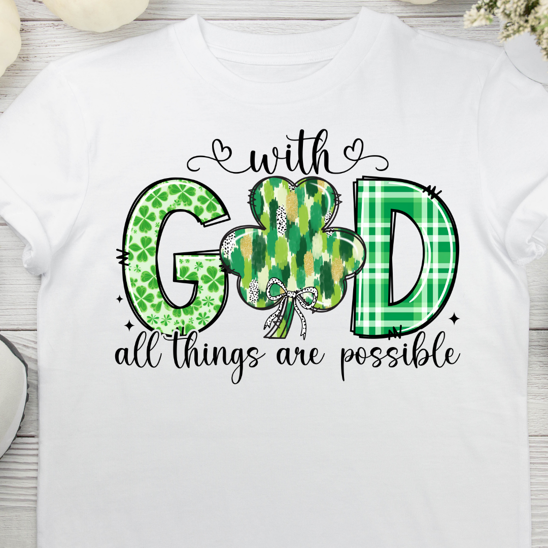 With God All Things Are Possible UV DTF/DTF TRANSFER