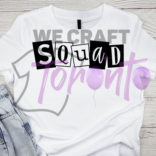Squad DFT TRANSFER (IRON ON TRANSFER SHEET ONLY)