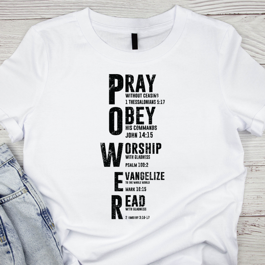 Pray Obey Worship Evangelize Read UV DTF/DTF TRANSFER