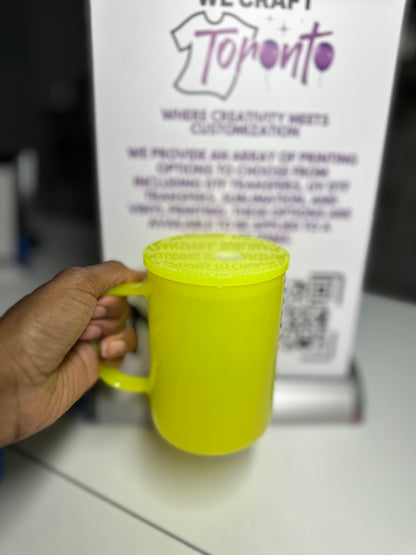 Neon glass mug 17oz