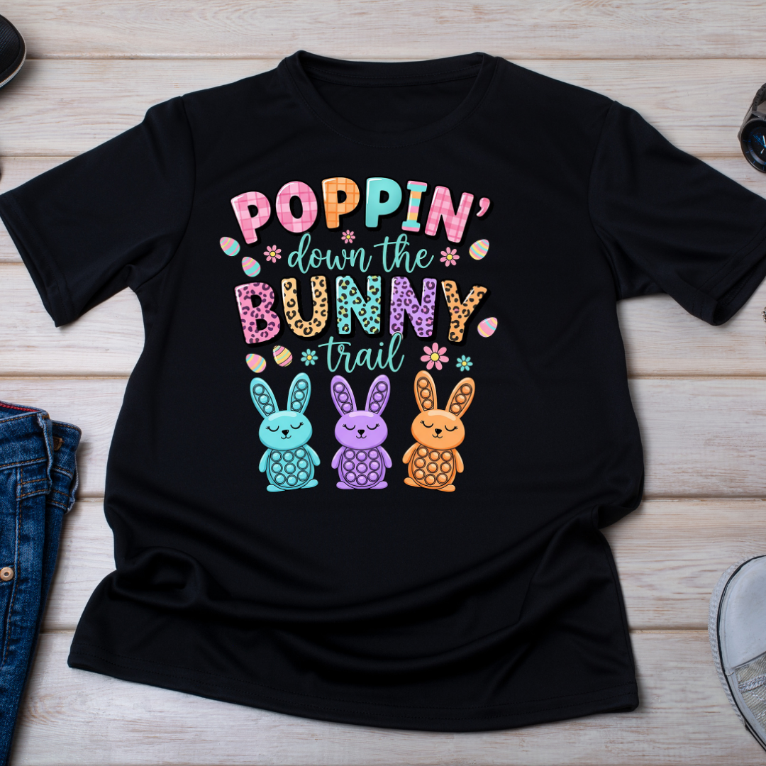 Poppin down the bunny trail UV DTF/DTF TRANSFER