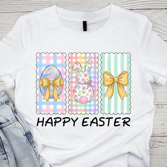 Happy Easter egg, bunny and bow UV DTF/DTF TRANSFER
