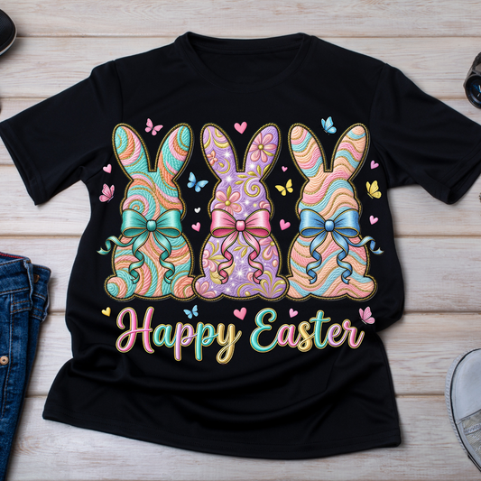 Happy Easter bunnies UV DTF/DTF TRANSFER