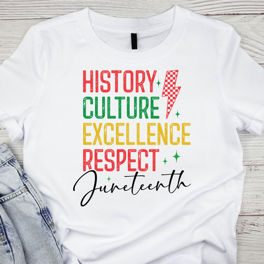 History Culture Excellence Respect UV DTF/DTF TRANSFER
