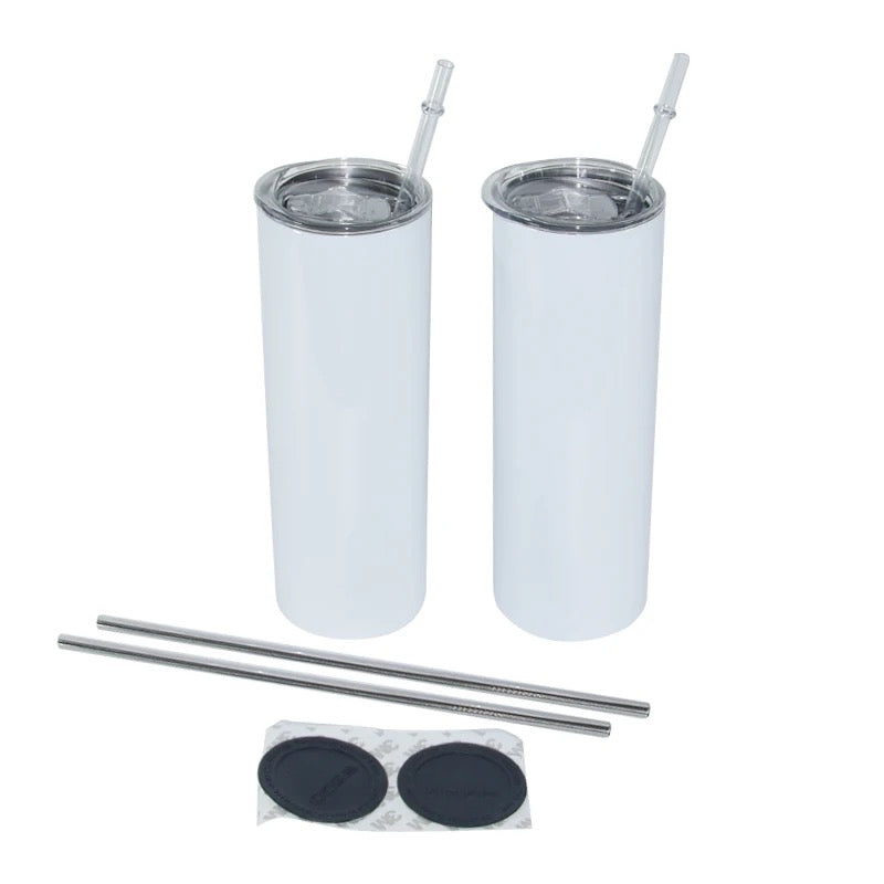 20 oz White Blank Tumbler — Sublimation, Vinyl & UV DTF