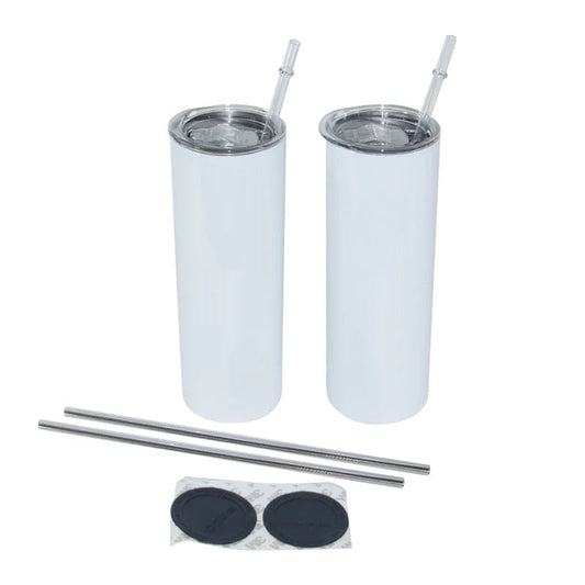 20 oz White Blank Tumbler — Sublimation, Vinyl & UV DTF
