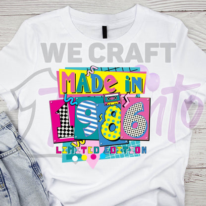Made In  80s ADULT TRANSFER (IRON ON TRANSFER SHEET ONLY)