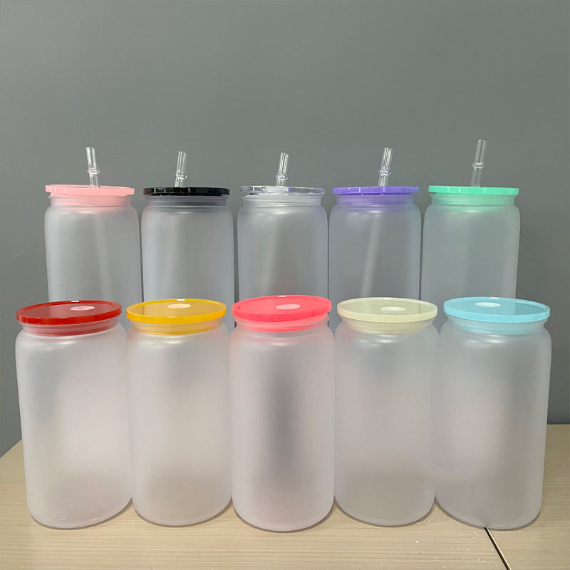 16oz Frosted Plastic Reusable Tumbler