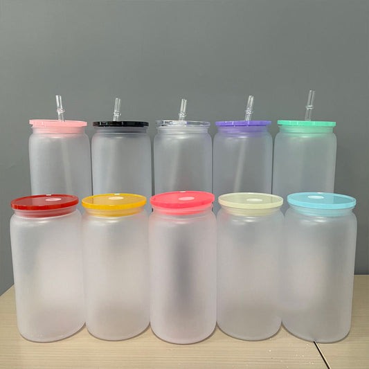 16oz Frosted Plastic Reusable Tumbler